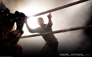 Hugh Jackman in Real Steel screenshot