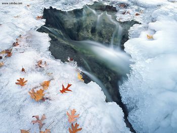 Ice Formations In Illinois Canyon Starved Rock State Park Illinois screenshot