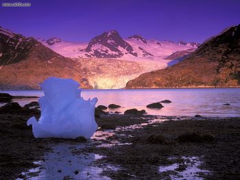 Icebergs At Sunrise Derickson Bay Alaska screenshot