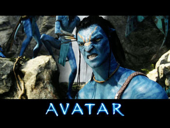Jake Sully in Avatar screenshot