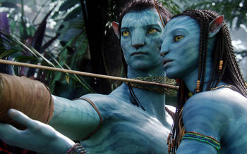 Jake Sully & Neytiri in Avatar screenshot