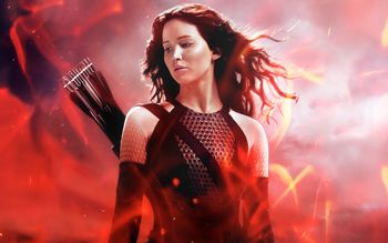 Katniss in The Hunger Games Catching Fire screenshot