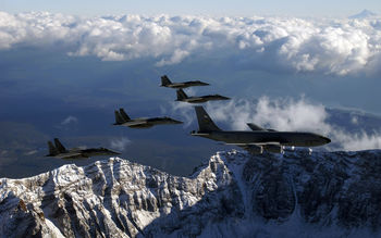 KC 135 Stratotanker Refueling F 15 Eagles screenshot