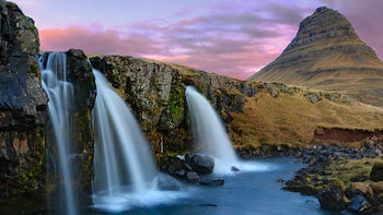 Kirkjufell Mountain Waterfalls Iceland screenshot