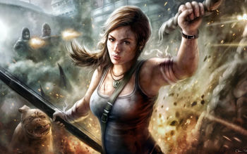Lady Lara Croft wallpaper preview