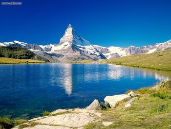 Lake Snow Mountain Matterhorn Stellisee Valais Switzerland screenshot