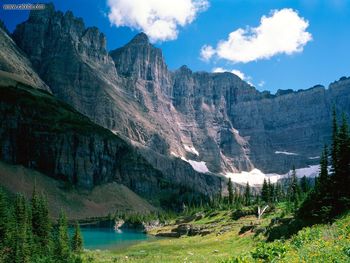 Lake Snow Mountain Near Iceberg Lake Glacier National Park Montana screenshot