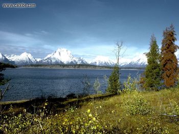 Lakeand Snow Capped Mountains screenshot