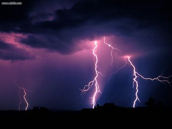 Lightning Storm Petrified Forest National Park Arizona screenshot