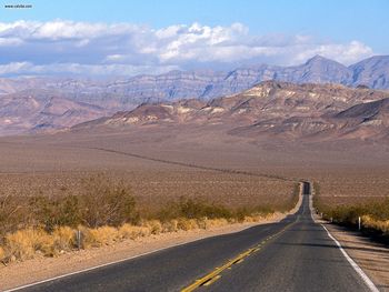 Lonely Road To Shoshone Death Valley National Park California screenshot