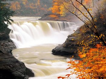 Lower Falls Letchworth State Park Castile New York screenshot