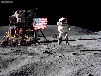 Lubar Rover Astronaut Saluting The Flag screenshot