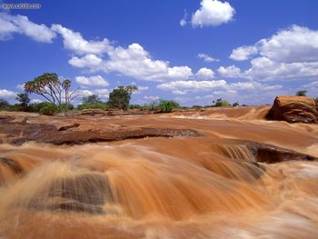 Lugard Falls Galana River Tsavo East National Park Kenya screenshot