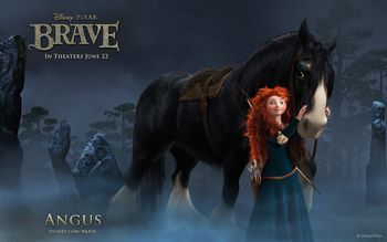 Merida & Angus in Brave screenshot