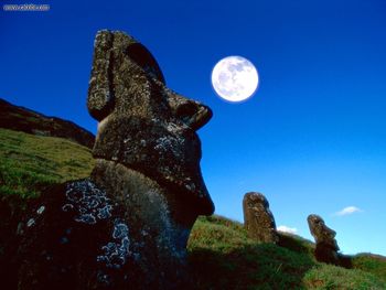 Moai Statues, Rano Raraku, Easter Island, Chile screenshot