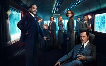 Murder on the Orient Express Cast 2017 4K screenshot