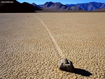 Mysterious Sliding Rock At The Racetrack Death Valley National Park California screenshot