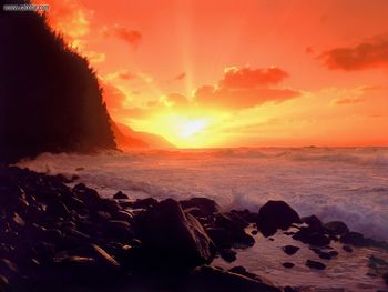Na Pali Sunset Kauai Hawaii screenshot