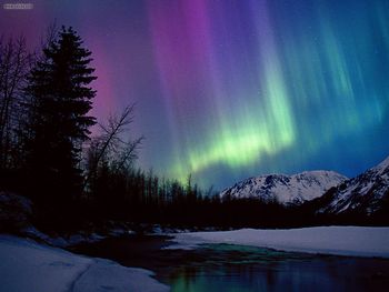 Northern Lights Over Portage River Valley Alaska screenshot