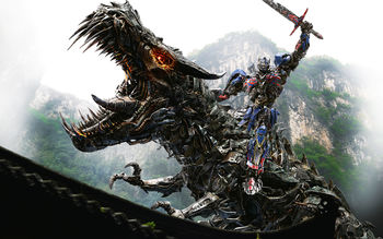 Optimus Prime on Dinobot screenshot