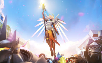 Overwatch Mercy 4K screenshot