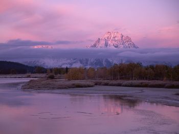 Oxbow Bend At Sunset, Mount Moran, Grand Teton National Park, Wyoming screenshot