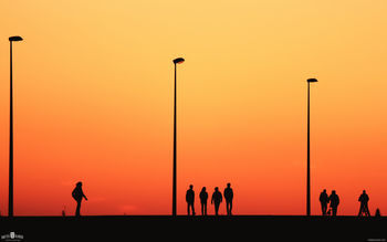 People Sunset Silhouette screenshot