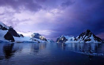 Purple Lemaire Channel Antarctica screenshot