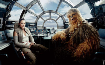 Rey Chewbacca Star Wars The Last Jedi screenshot