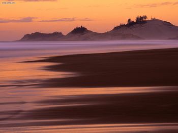 Robert Straub State Park At Sunset Tillamook County Oregon screenshot