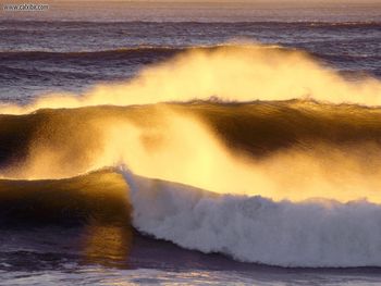 Rolling Tide At Sunset Fort Stevens State Park Oregon screenshot