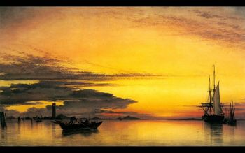 S Cooke - Sunset On The Lagune Of Venice screenshot