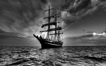 Sailing Ship in Dark screenshot