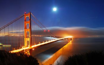 San Francisco Bridge Night Lights screenshot