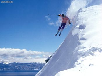 Side Drop Alpine Meadows Lake Tahoe California screenshot