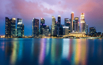 Singapore Night Skyline 5K wallpaper preview
