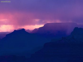 Snow Showers At Sunset Grand Canyon National Park Arizona screenshot