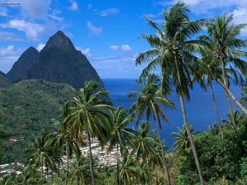 Soufriere And The Pitons St Lucia West Indies screenshot