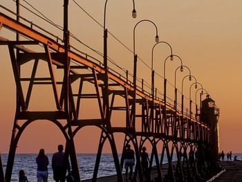 South Haven Pierhead Light And Catwalk At Sunset, Lake Michigan, South Haven, Michigan screenshot