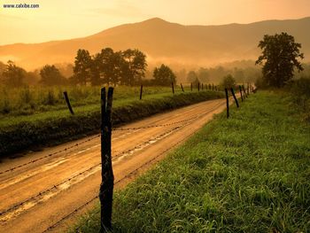 Sparks Lane At Sunset Cades Cove Great Smoky Mountains National Park Tennessee screenshot