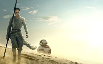 Star Wars The Force Awakens Rey BB 8 screenshot