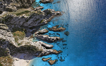 Sunny Shore Aerial view Capo Vaticano Italy screenshot