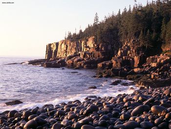 Sunrise At Otter Cliffs Acadia National Park Maine screenshot