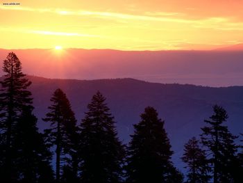 Sunrise At Plaskett Ridge California screenshot
