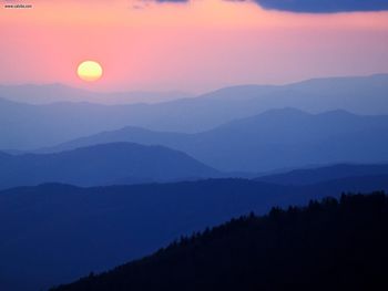 Sunrise From Newfound Gap Great Smoky Mountains North Carolina screenshot