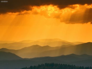 Sunset From Clingmans Dome Great Smoky Mountains Tennessee screenshot
