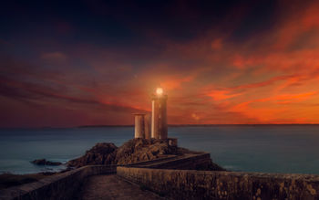 Sunset Lighthouse 4K screenshot