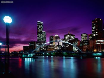 Sunset Over Melbourne Australia screenshot