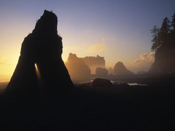 Sunset Through The Sea Stacks screenshot