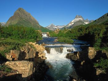 Swiftcurrent Creek And Grinnell Point, Glacier National Park, Montana screenshot